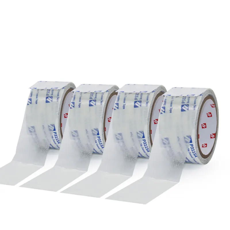 High performance tissue double sided tape