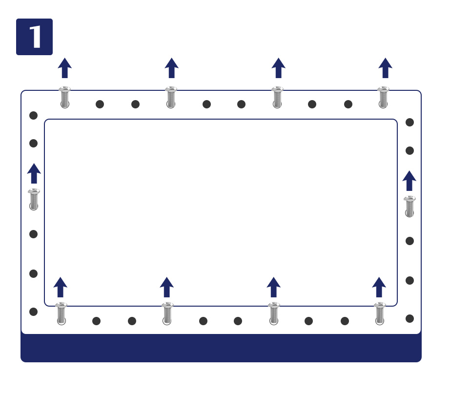 Remove the outside screws to detach the steelgaskets from the resin vat.