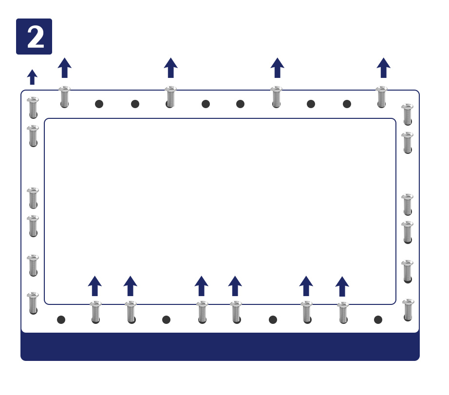 Remove the inside screws to separate the stee!gaskets and replace the FEP film.